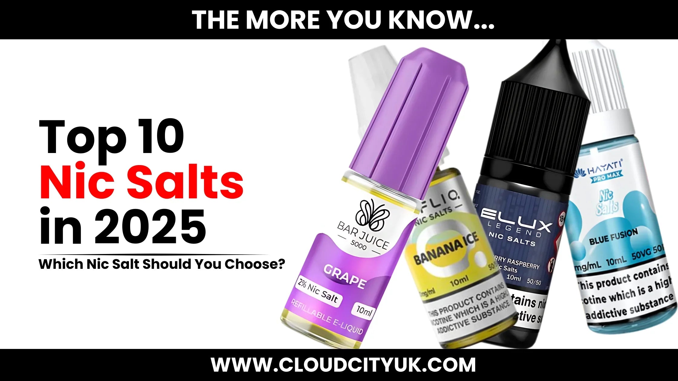 Top 10 Nic Salts in 2025 - Which Nic Salt Should You Choose? | Cloud Vapez UK Top 10 Nic Salts in 2025 - Which Nic Salt Should You Choose? | Cloud Vapez UK