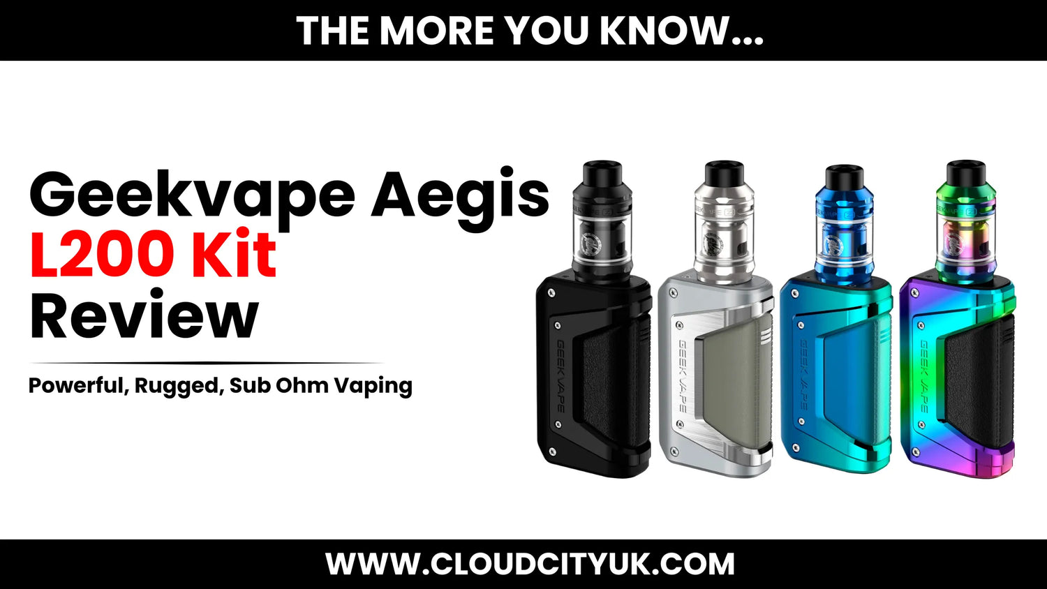 Geekvape Aegis L200 Vape Kit Review | Cloud Vapez UK