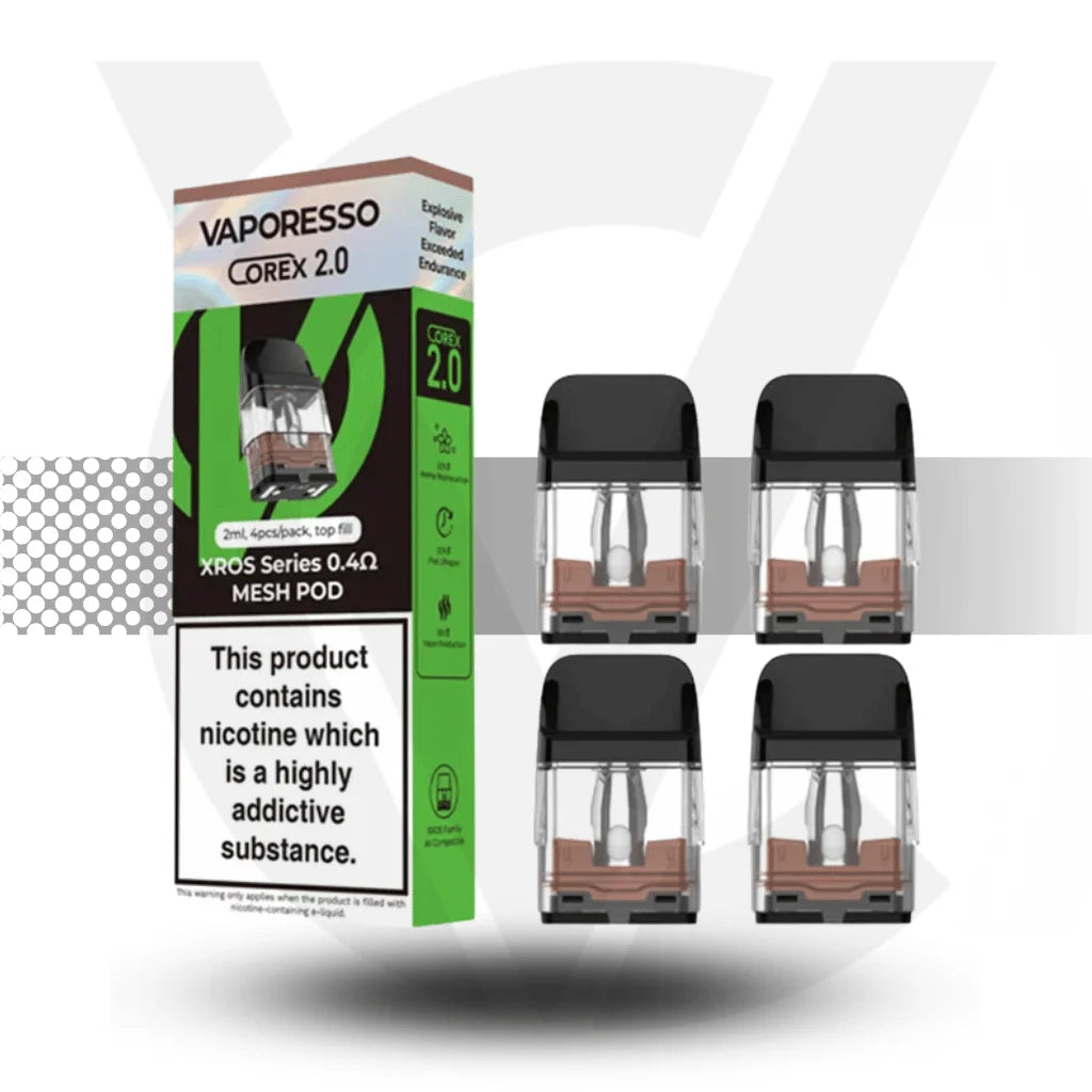 Vaporesso Xros Corex 2.0 Replacement Mesh Pods - 0.4ohm | Cloud Vapez UK