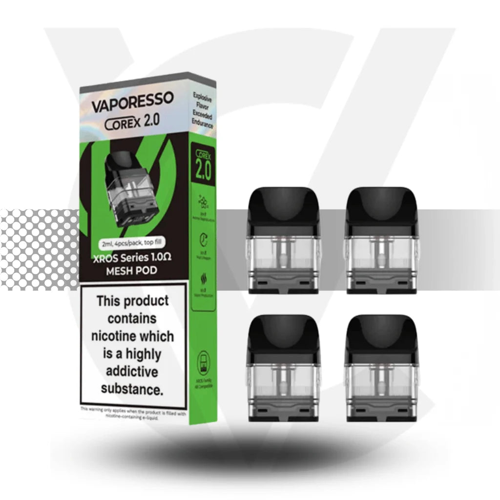 Vaporesso Xros Corex 2.0 Replacement Mesh Pods - 1.0ohm | Cloud Vapez UK