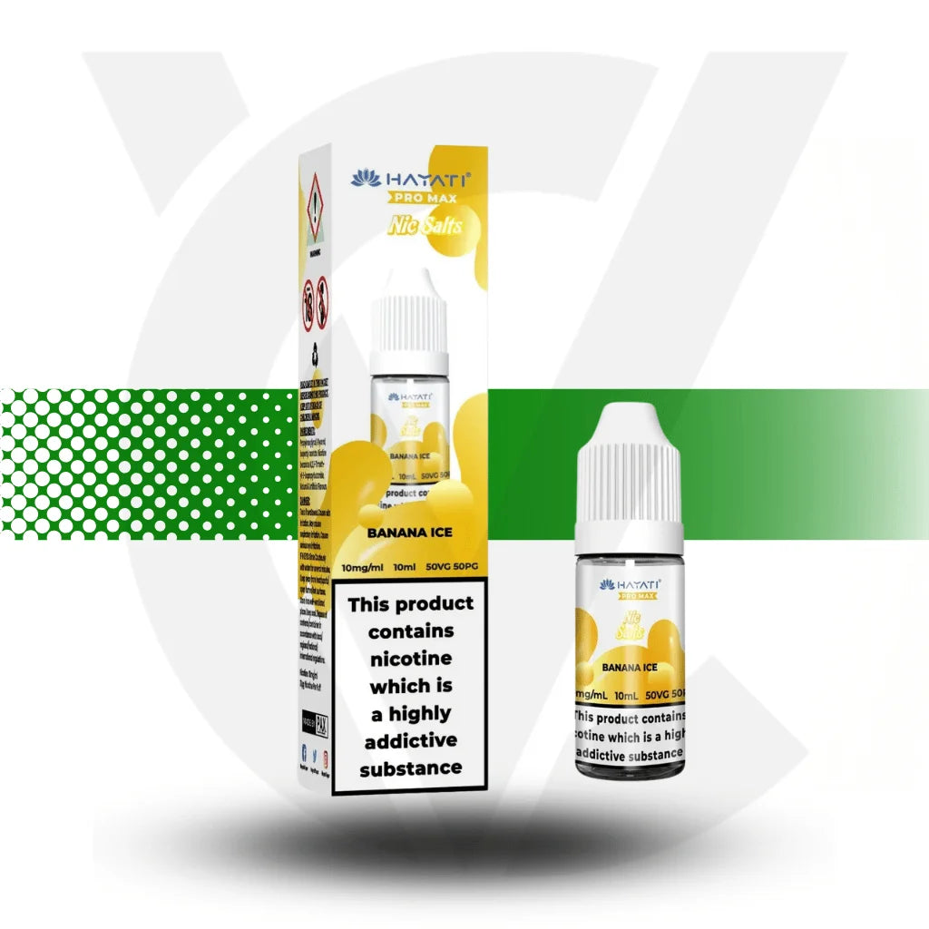 Hayati Pro Max Nic Salts E-Liquid 10ml 10MG - Banana Ice - Cloud Vapez UK