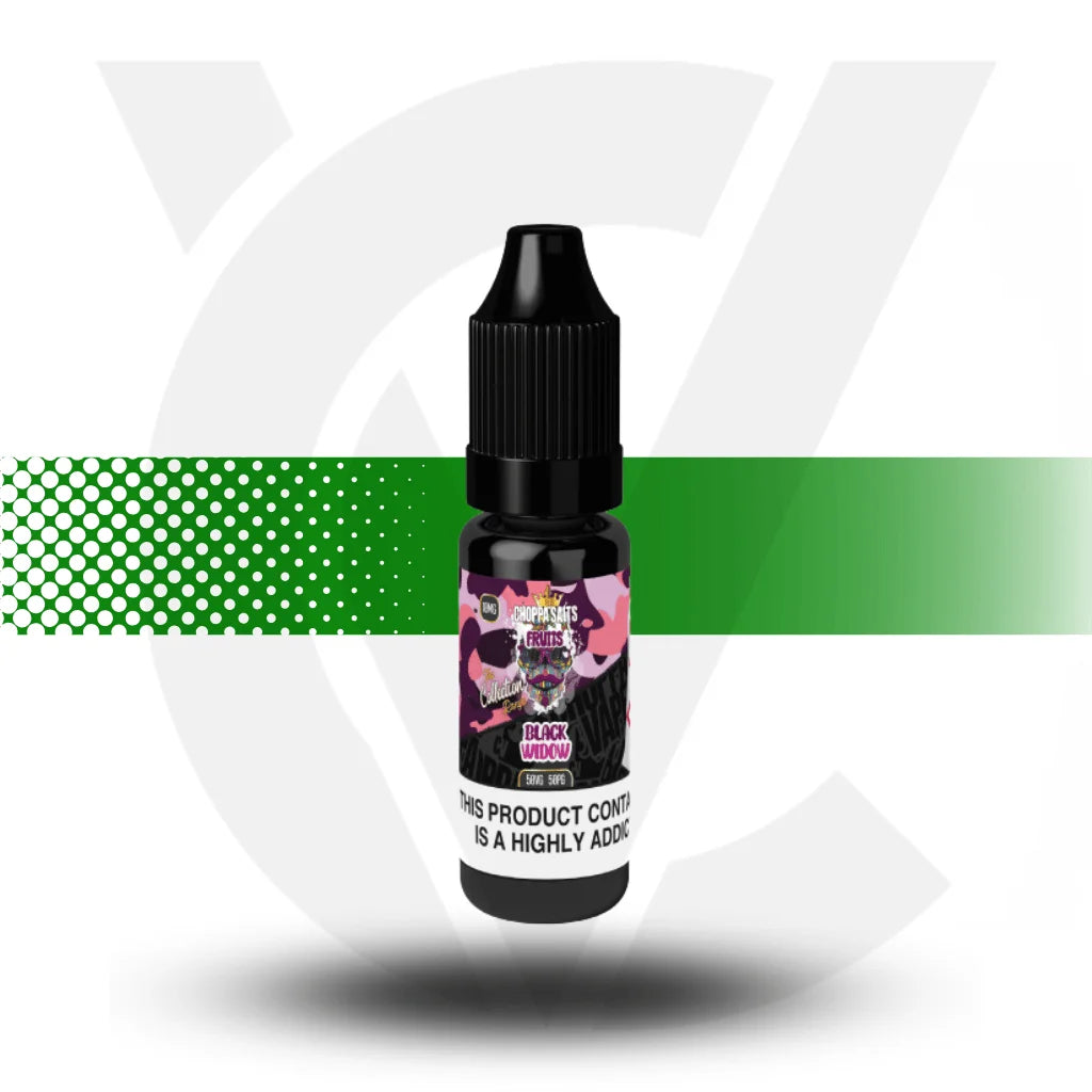 Choppa Salts Nicotine Salt E-Liquid 10ml 20MG - Black Widow - Cloud Vapez UK
