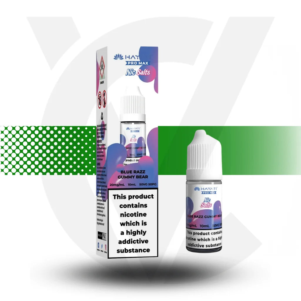 Hayati Pro Max Nic Salts E-Liquid 10ml 10MG - Blue Razz Gummy Bear - Cloud Vapez UK