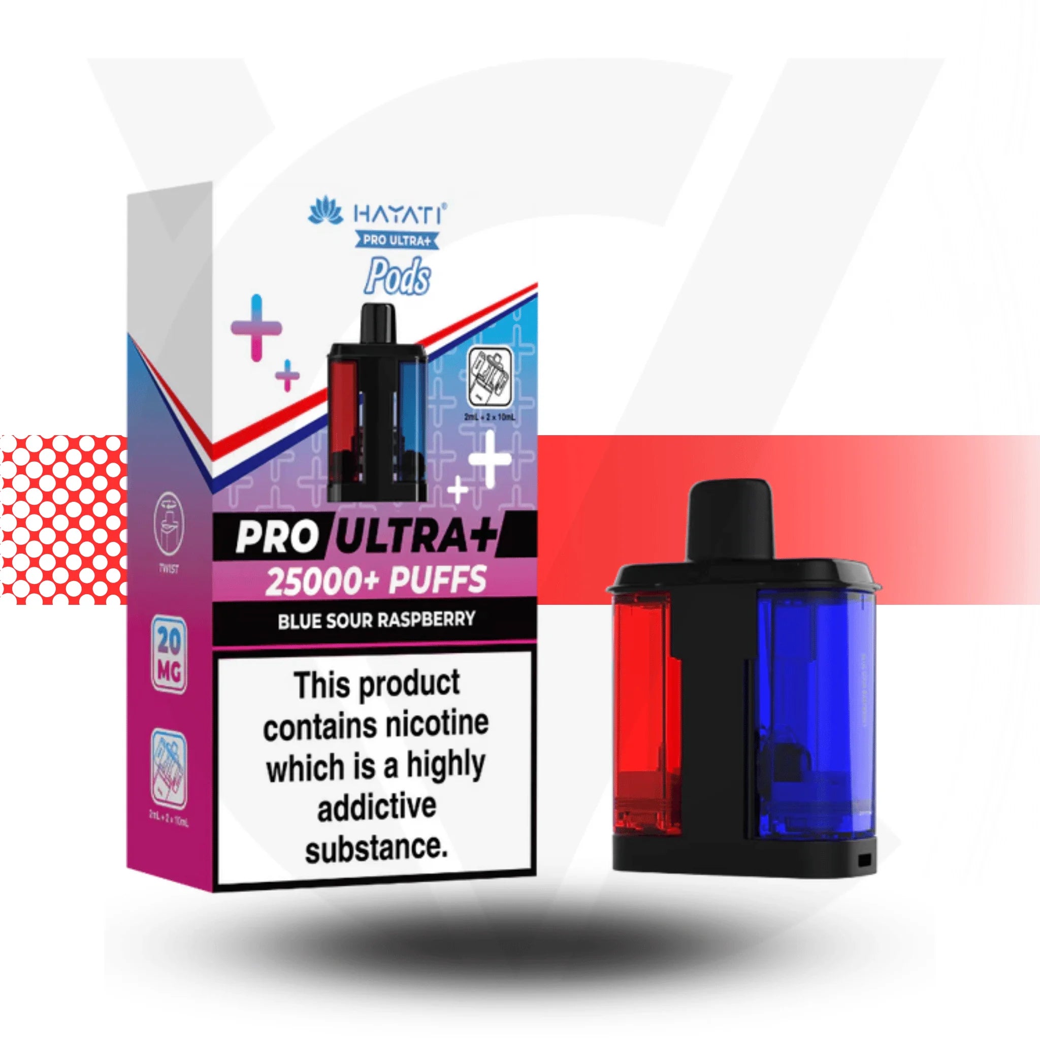 Hayati Pro Ultra+ 25k Pod vape - Blue Sour Raspberry - Cloud Vapez UK