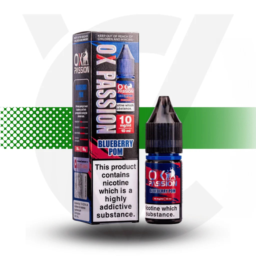 Ox Passion Nicotine Salt E-Liquid 10ml 20MG - Blueberry Pom - Cloud Vapez UK