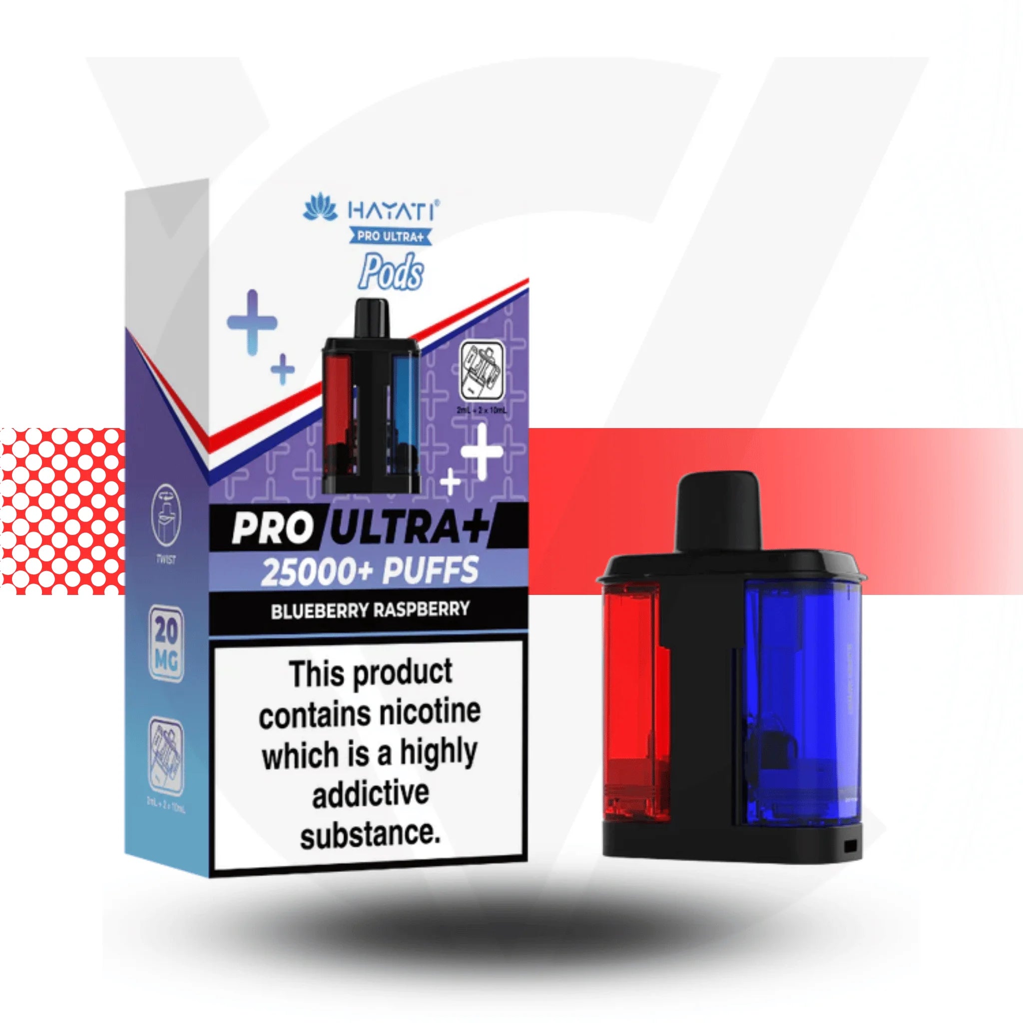 Hayati Pro Ultra+ 25k Pod vape - Blueberry Raspberry - Cloud Vapez UK