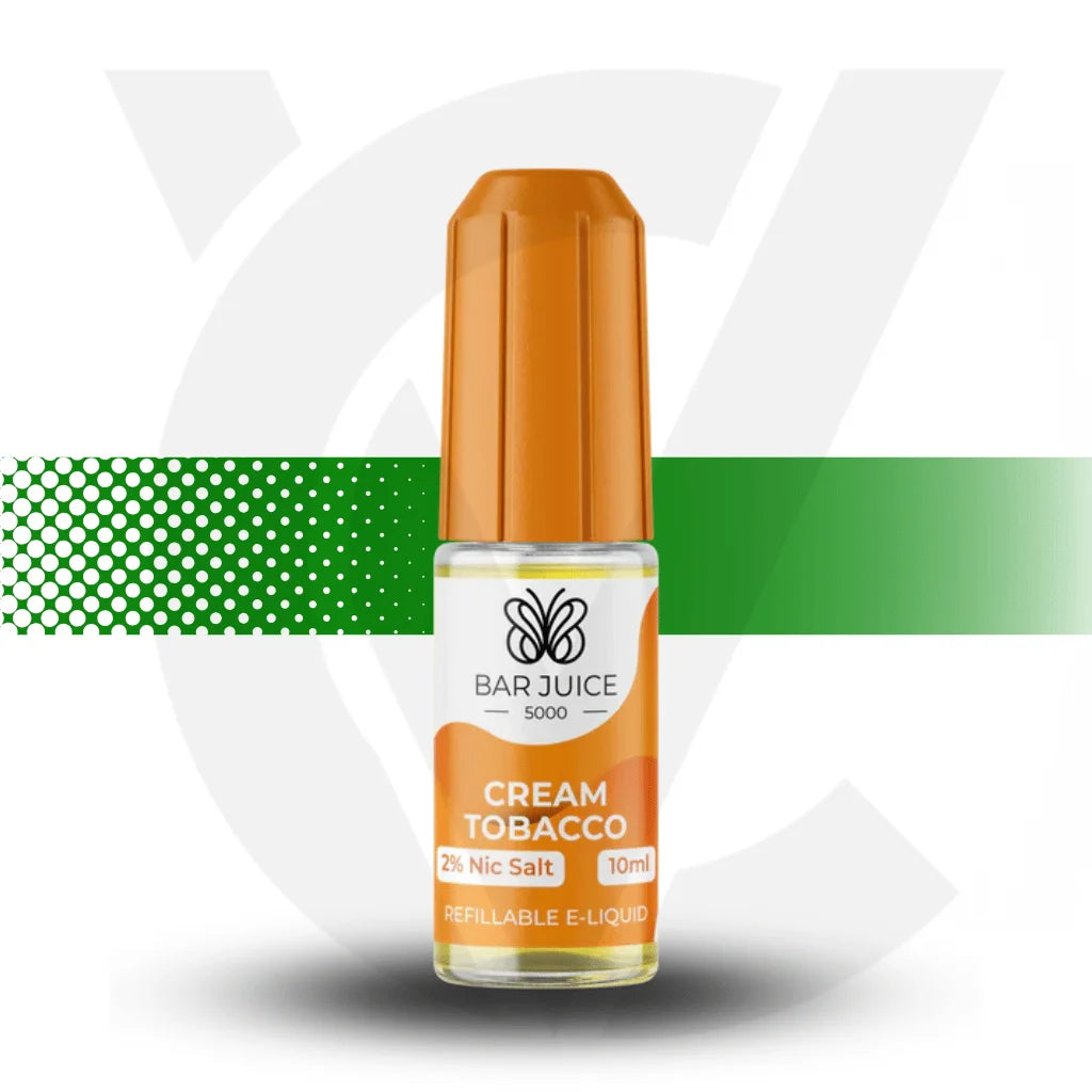 Bar Juice Nic Salt E-Liquid 20MG 10ml - Cream Tobacco - Cloud Vapez UK
