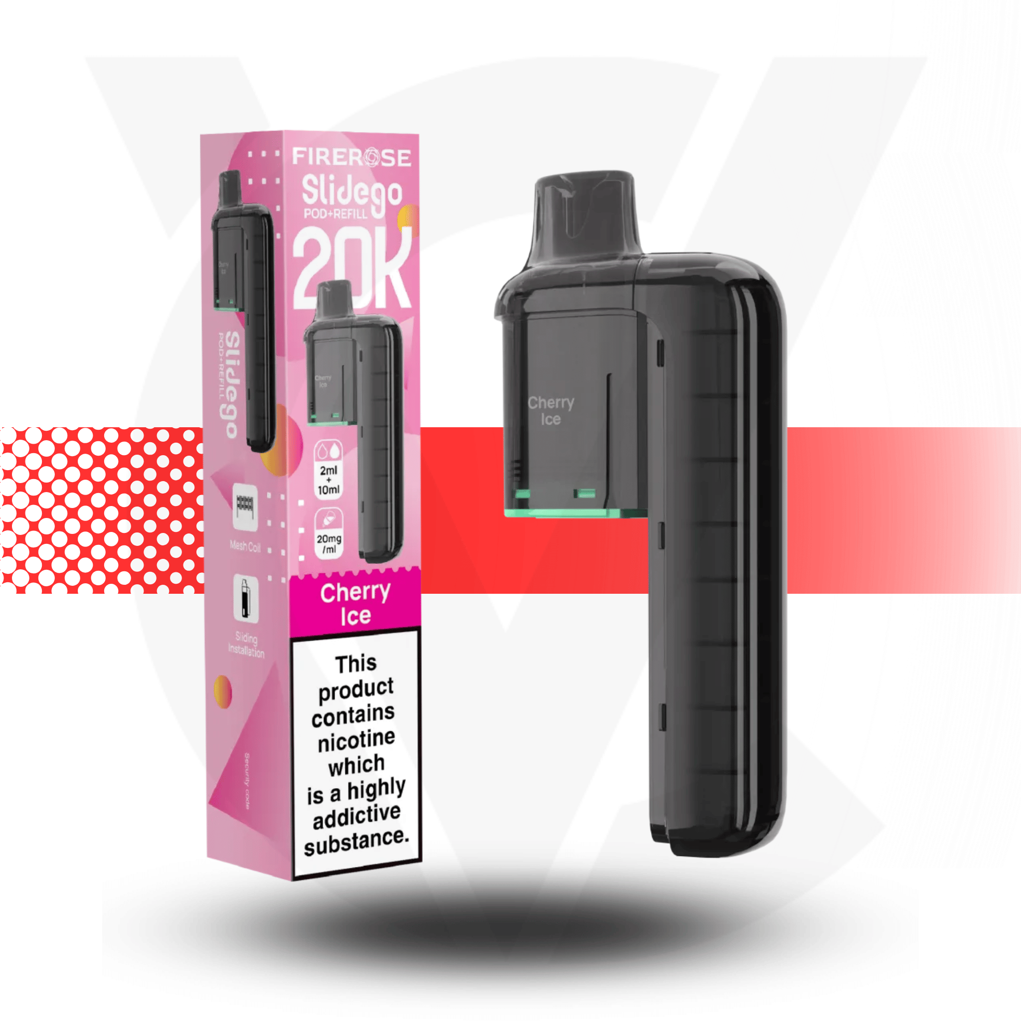 Firerose Slidego 20K Puffs Prefilled Pods by Elux