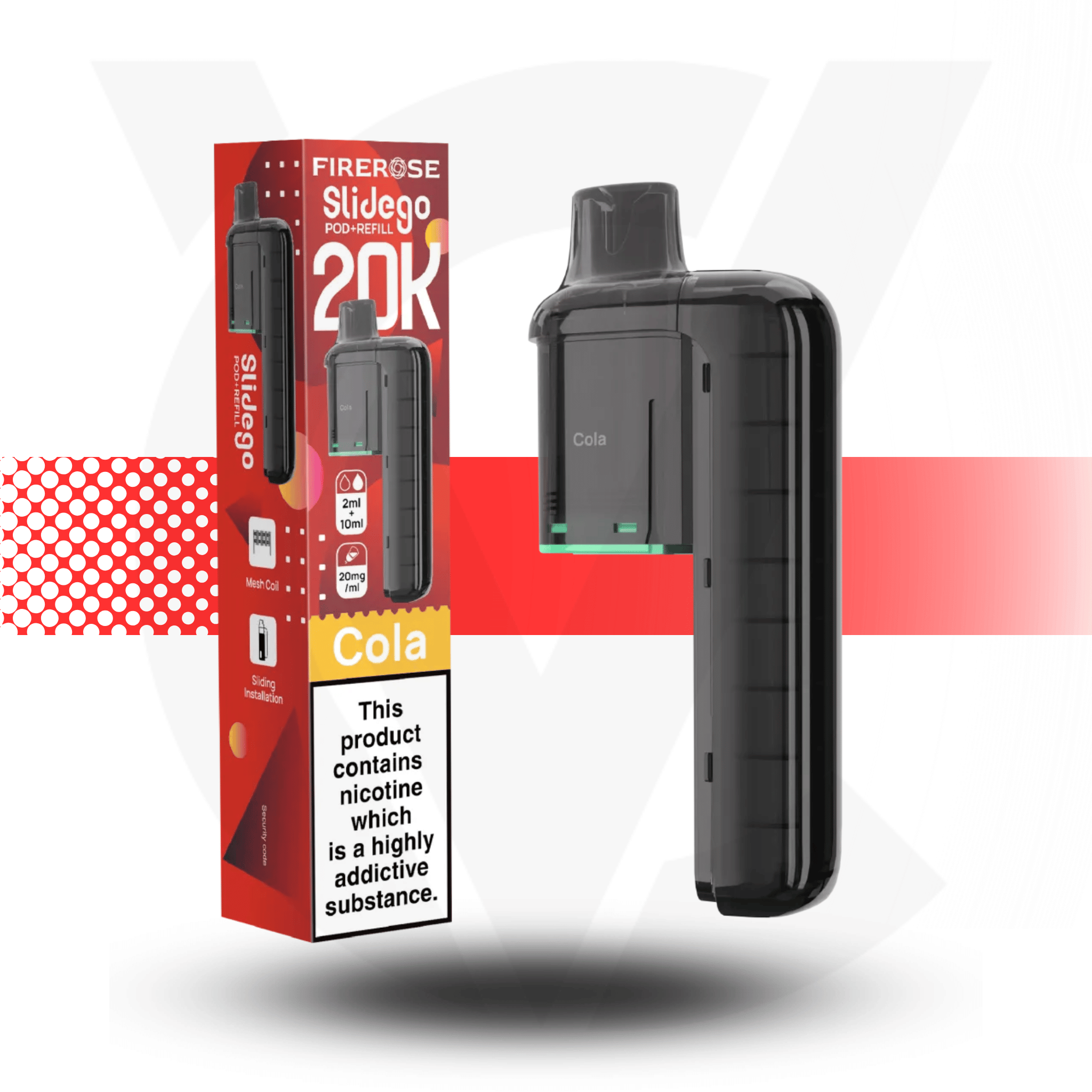 Firerose Slidego 20K Puffs Prefilled Pods by Elux