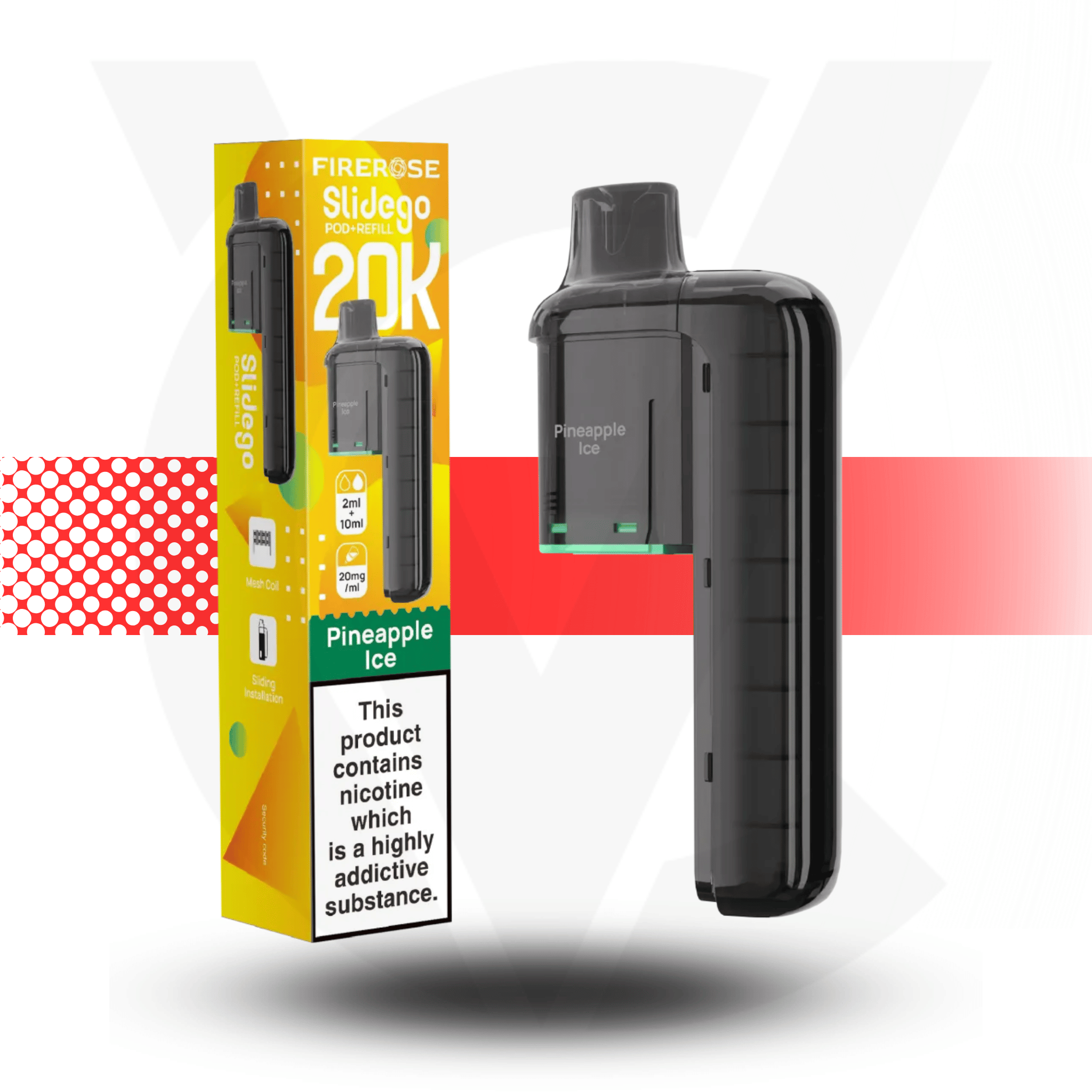 Firerose Slidego 20K Puffs Prefilled Pods by Elux