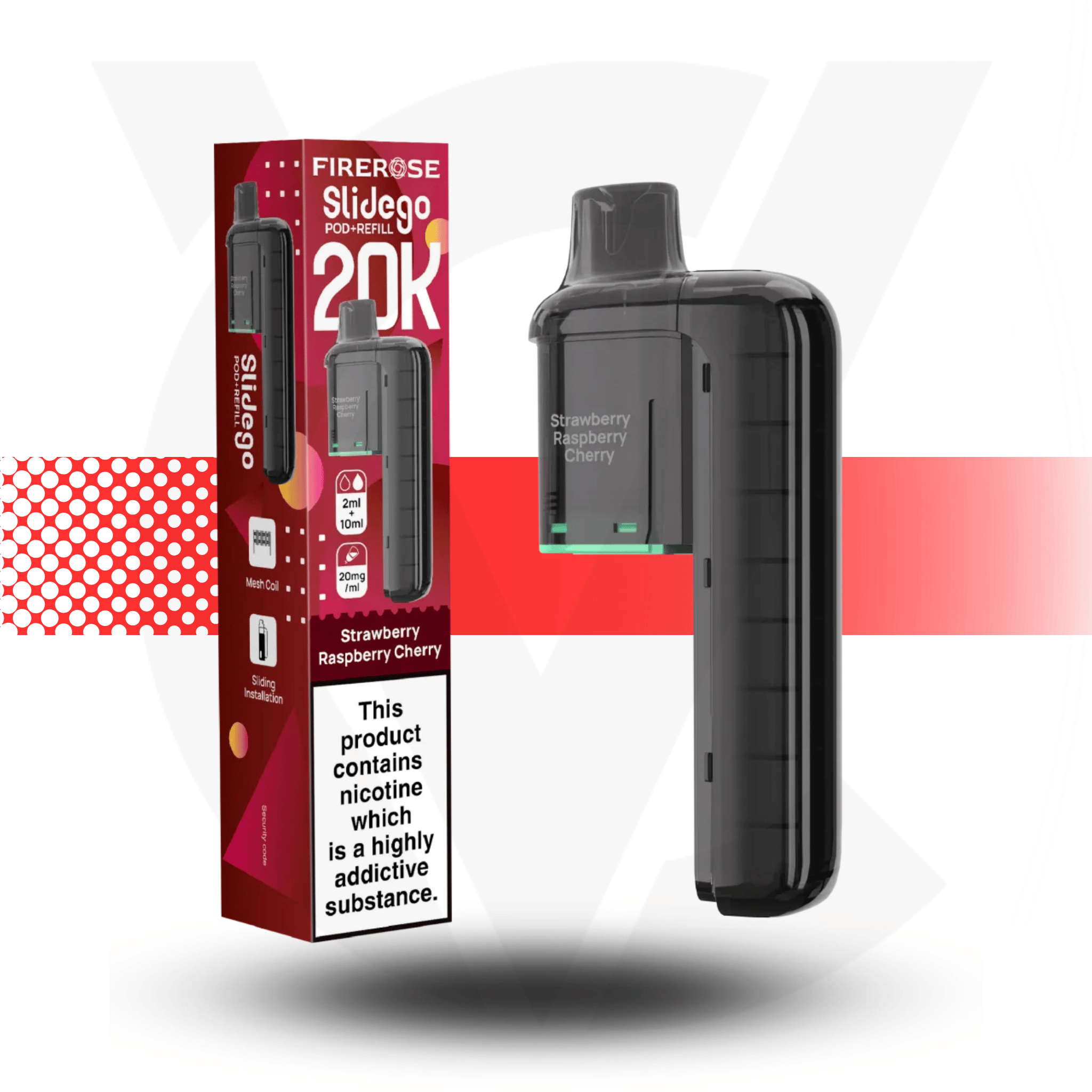 Firerose Slidego 20K Puffs Prefilled Pods by Elux