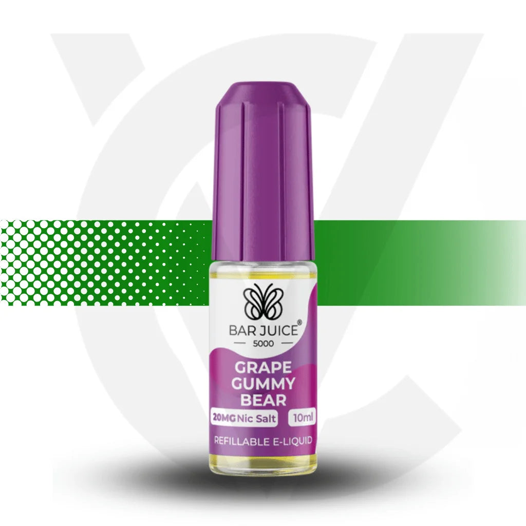 Bar Juice Nic Salt E-Liquid 20MG 10ml - Grape Gummy Bear - Cloud Vapez UK
