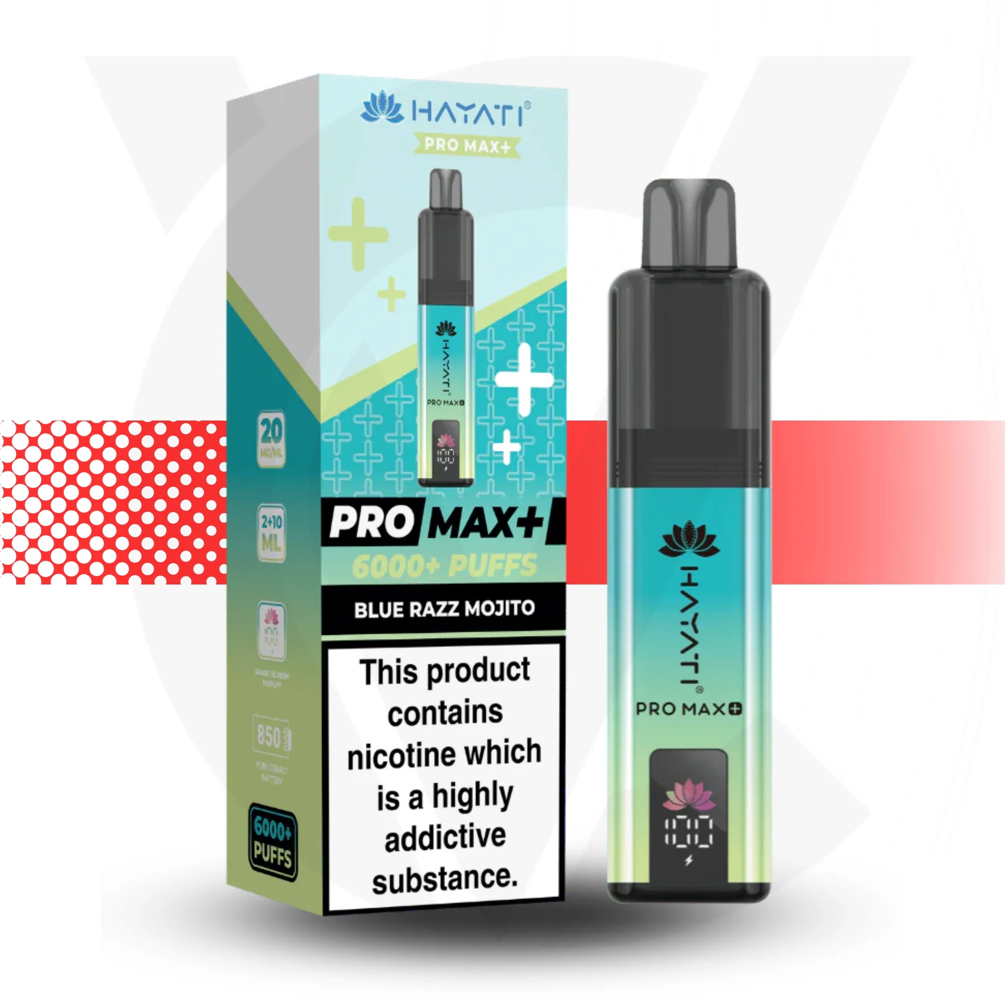 Vape device and packaging with &