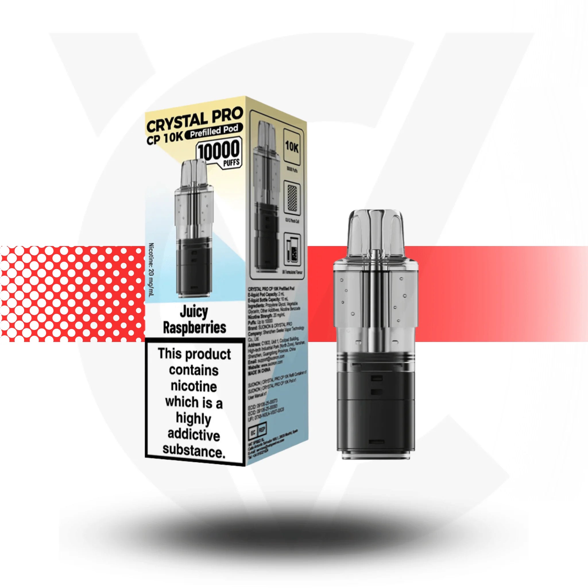 Crystal Pro CP 10K Replacement Prefilled Pods