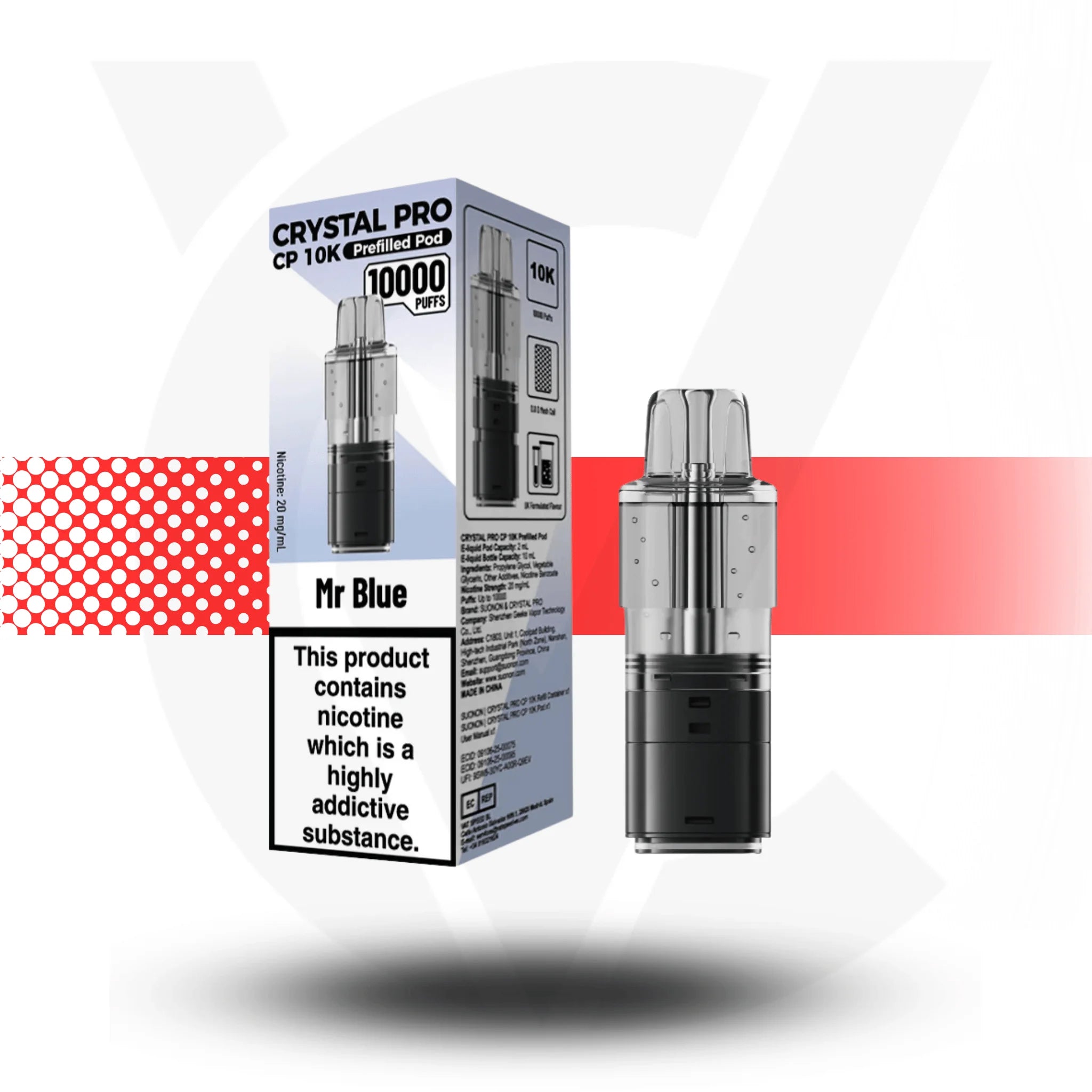 Crystal Pro CP 10K Replacement Prefilled Pods