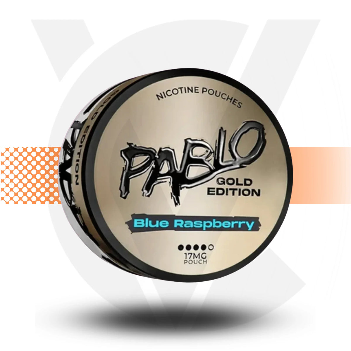 Pablo Gold Blue Raspberry 17mg on a white background