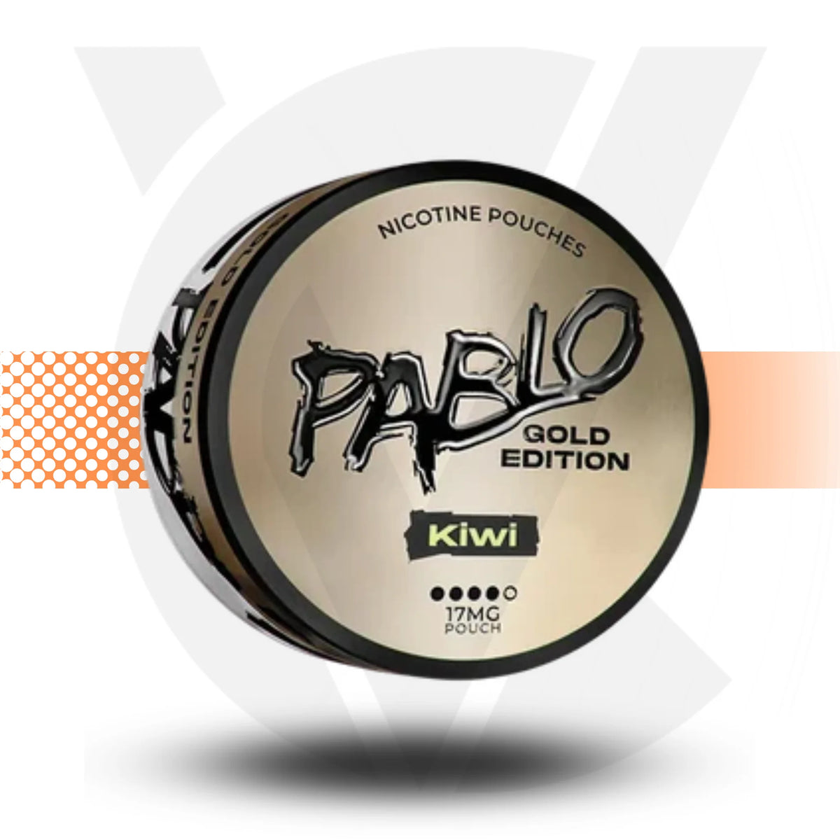 Pablo Gold Edition nicotine pouches container with &