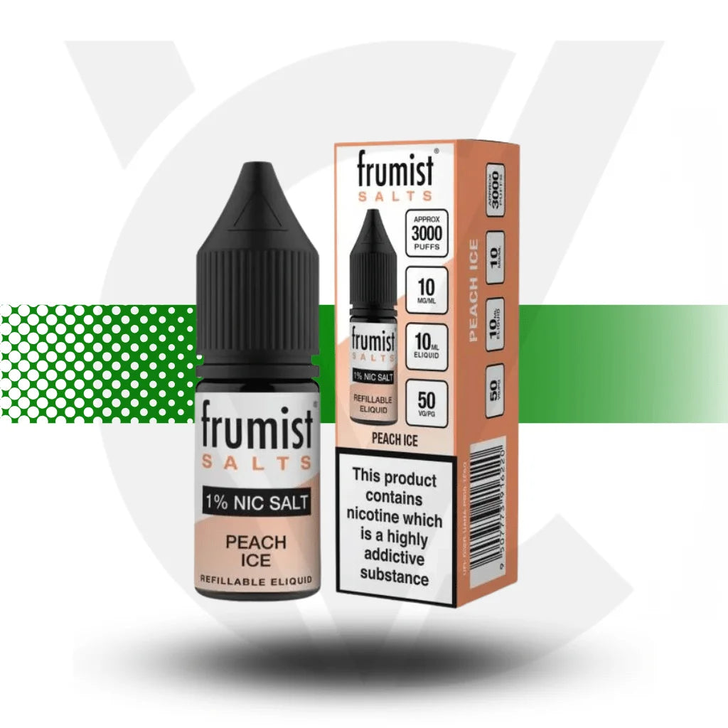 Frumist Nic Salt E-Liquid 10ml 20MG - Peach Ice - Cloud Vapez UK
