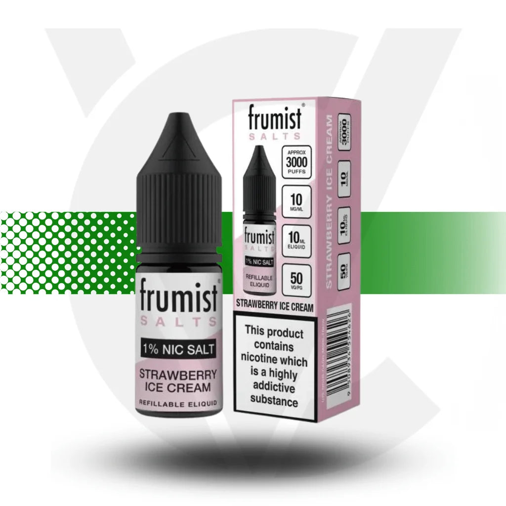 Frumist Nic Salt E-Liquid 10ml 20MG - Strawberry Ice Cream - Cloud Vapez UK