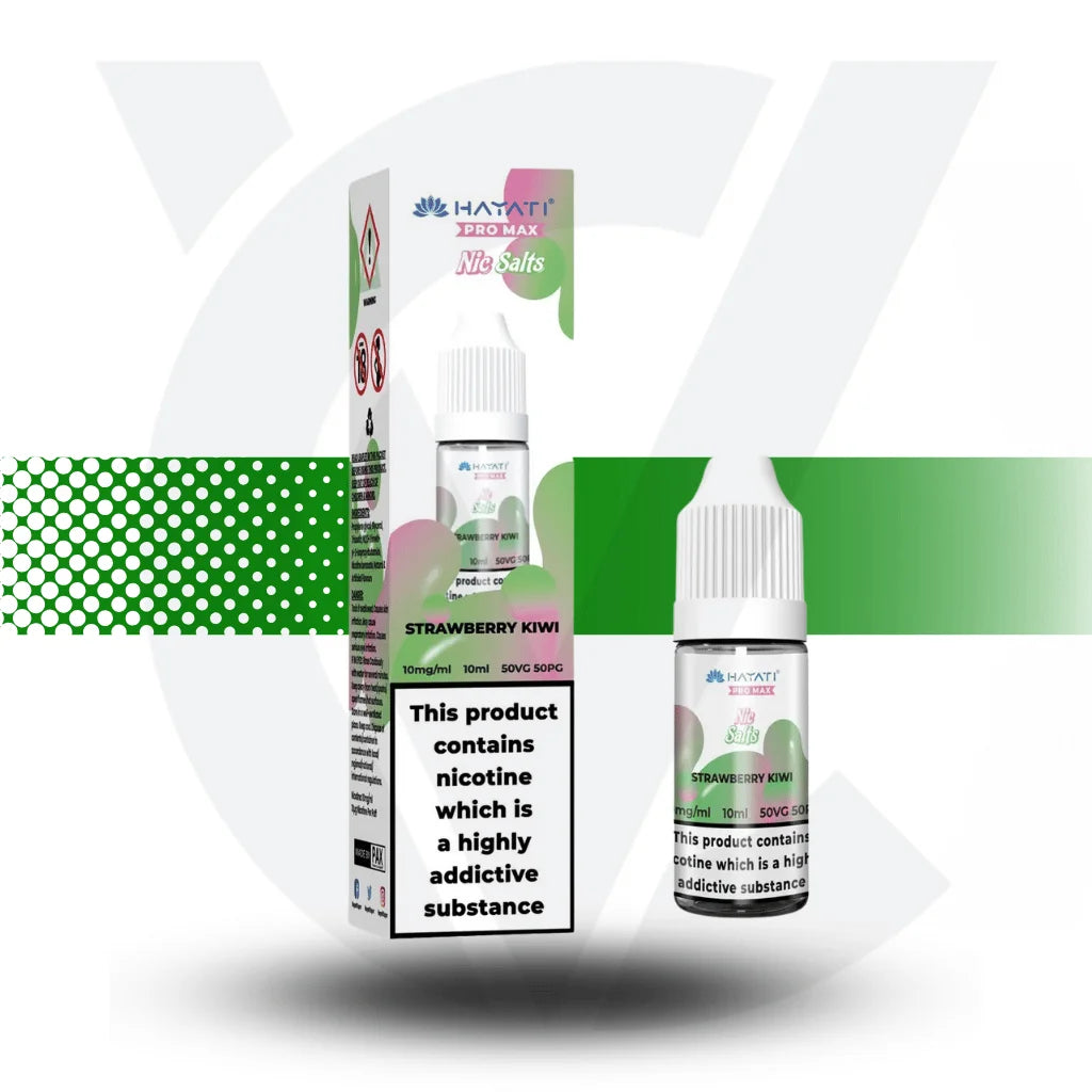 Hayati Pro Max Nic Salts E-Liquid 10ml 10MG - Strawberry Kiwi - Cloud Vapez UK