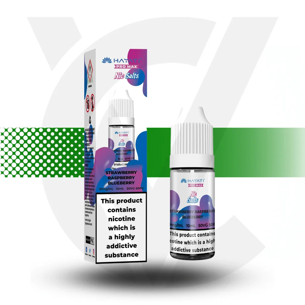 Hayati Pro Max Nic Salts E-Liquid 10ml 10MG - Strawberry Raspberry Blueberry - Cloud Vapez UK