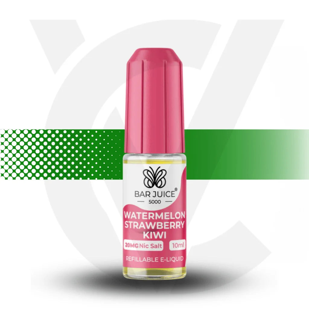 Bar Juice Nic Salt E-Liquid 20MG 10ml - Watermelon Strawberry Kiwi - Cloud Vapez UK