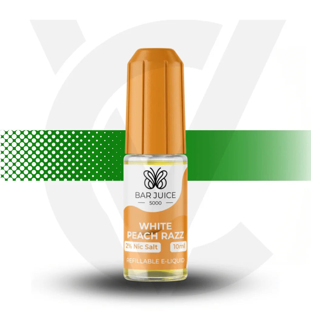 Bar Juice Nic Salt 10MG 10ml - White Peach Razz - Cloud Vapez UK