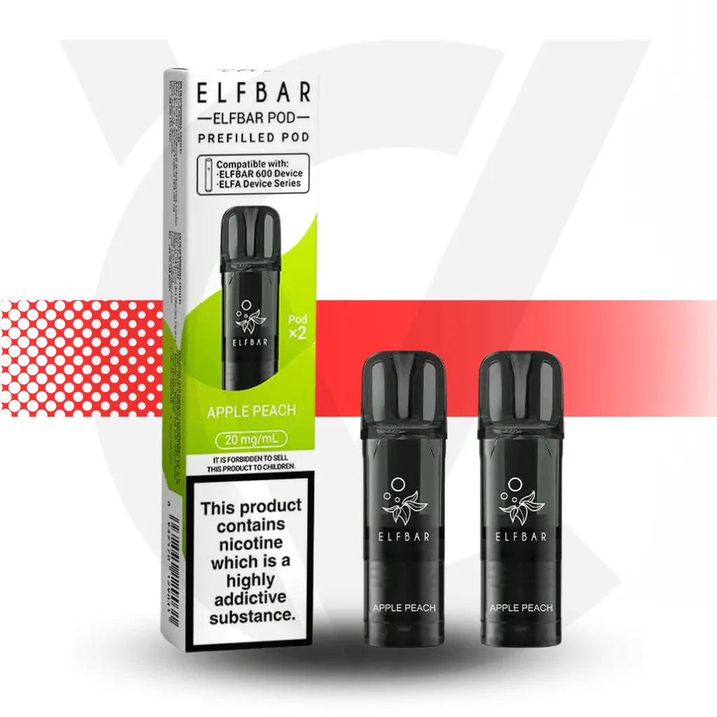 Elf Bar 600 Prefilled Pod - Apple Peach | Cloud Vapez UK