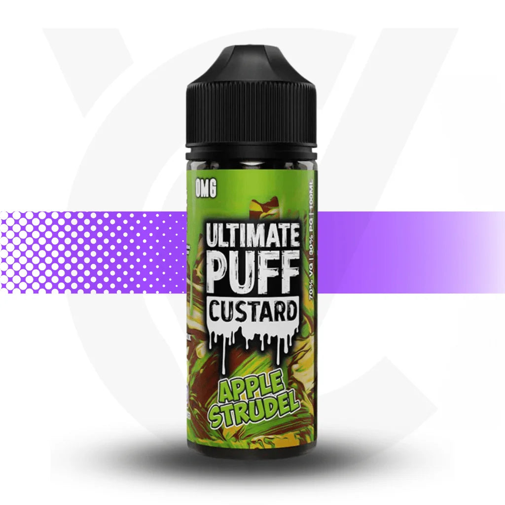Ultimate Puff 100ml Short Fill - Apple Strudel Custard l Cloud Vapez UK