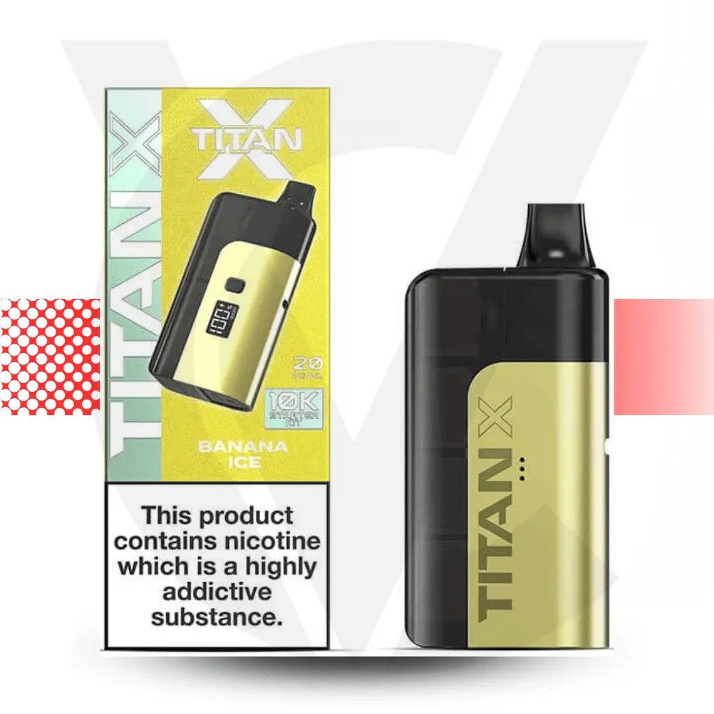 Titan X 10K Prefilled Pod Kit - Banana Ice | Cloud Vapez UK