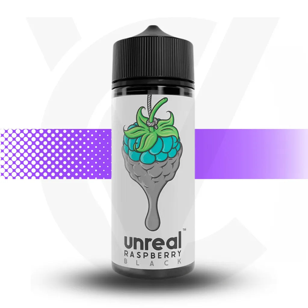 Unreal Raspberry 100ml E-Liquid - Black | Cloud Vapez UK