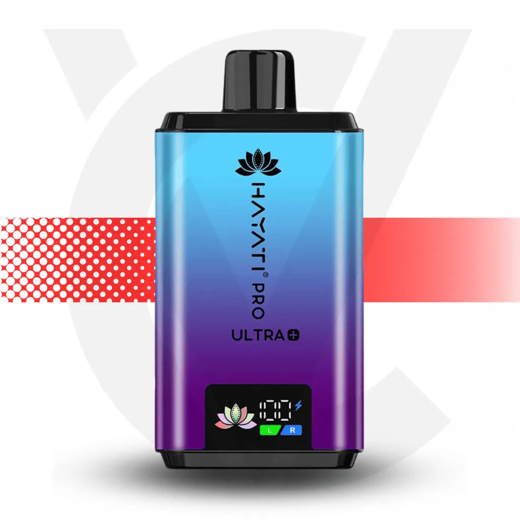Hayati Pro Ultra + Disposable Vape - Blackcurrant Cotton K/Blue Raspberry | Cloud Vapez UK