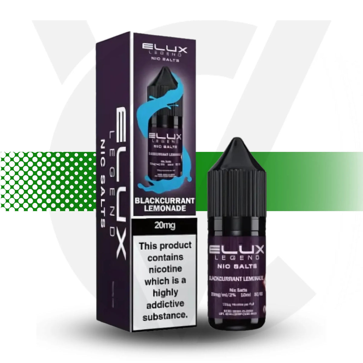 Elux Legend Nic Salts E-Liquid 10ml 20MG - Blackcurrant Lemonade - Cloud Vapez UK