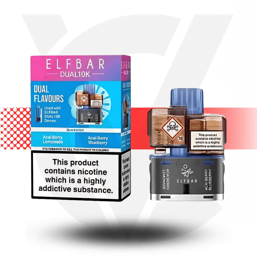 Elf Bar Dual 10K Refill Pack - Blue Edition | Cloud Vapez UK
