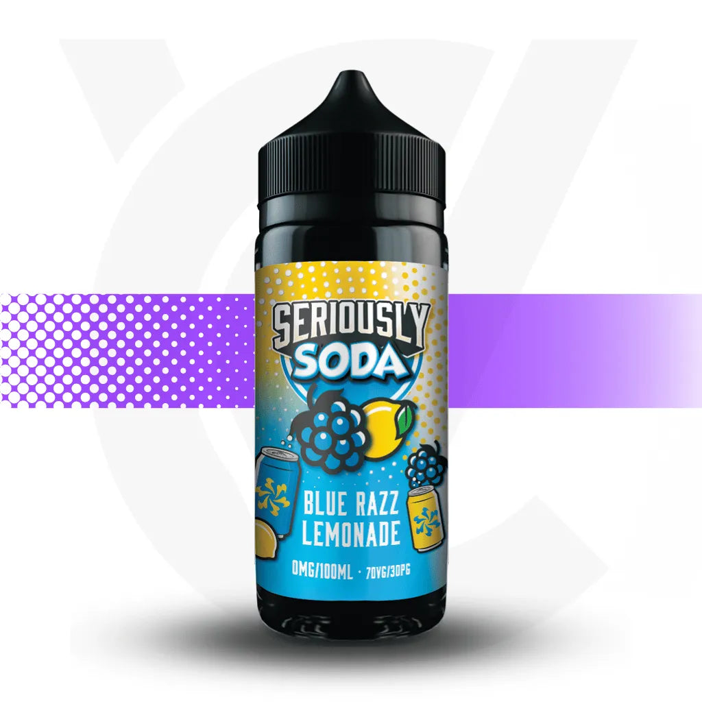 Seriously 100ml E-Liquid - Blue Razz Lemonade - Soda | Cloud Vapez UK