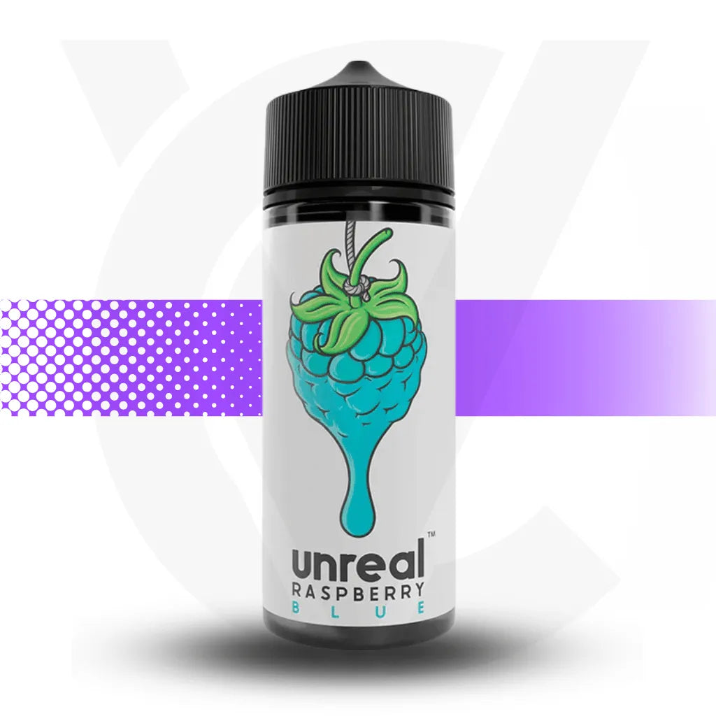 Unreal Raspberry 100ml E-Liquid - Blue | Cloud Vapez UK