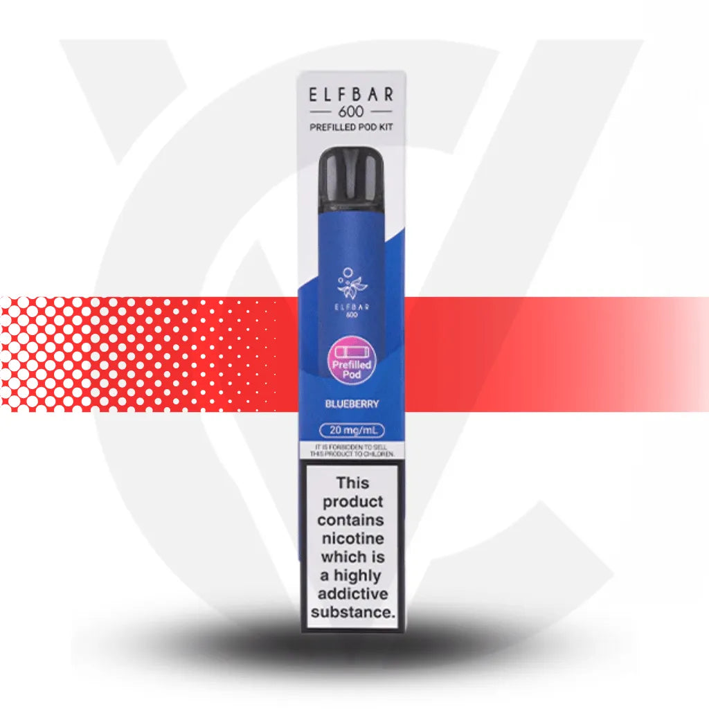 Elf Bar 600 Prefilled Pod Kit - Blueberry | Cloud Vapez UK