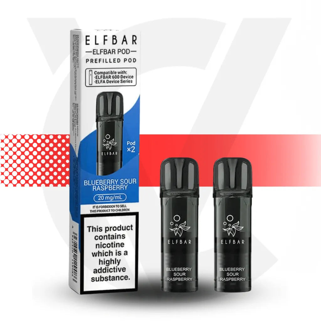 Elf Bar 600 Prefilled Pod - Blueberry Sour Raspberry | Cloud Vapez UK
