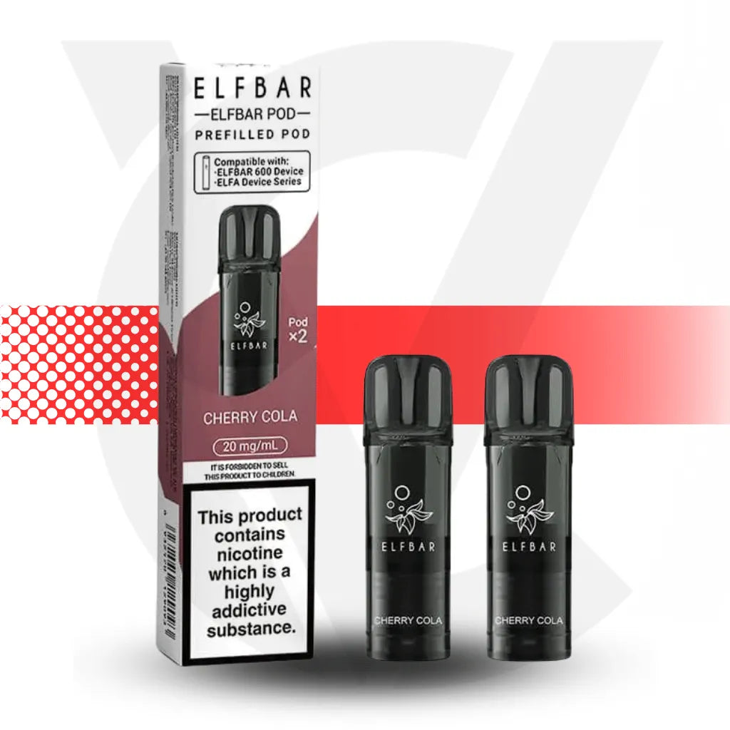 Elf Bar 600 Prefilled Pod - Cherry Cola | Cloud Vapez UK