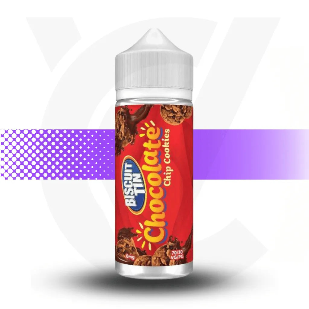 Biscuit Tin 100ml E-Liquid - Chocolate Chip Cookies | Cloud Vapez UK