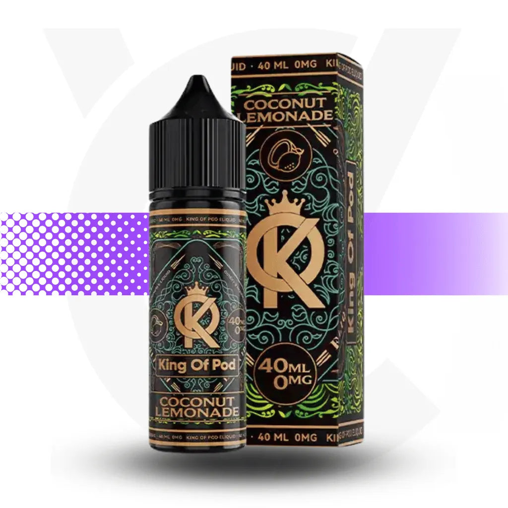 King Of Pod 40ml E-Liquid - Coconut Lemonade | Cloud Vapez UK