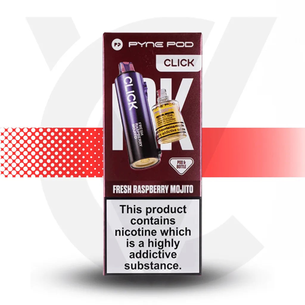 Pyne Pod Click 10K Prefilled Pod - Fresh Raspberry Mojito | Cloud Vapez UK