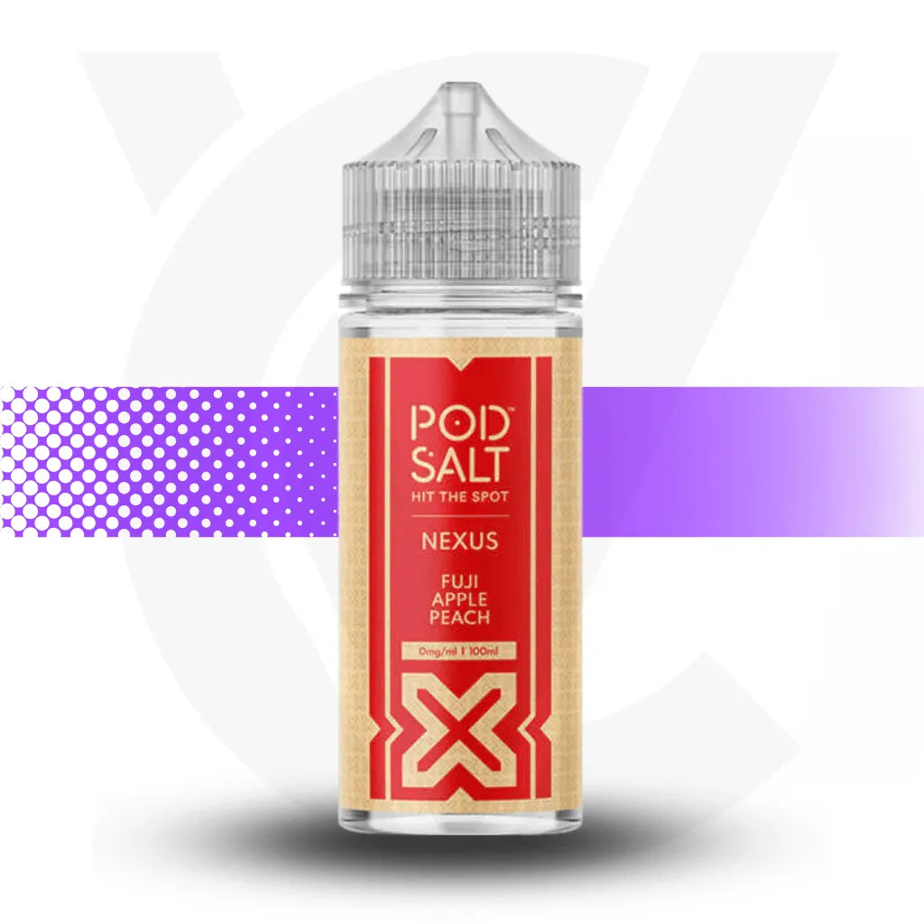 Pod Salt Nexus 100ml E-Liquid - Fuji Apple Peach | Cloud Vapez UK