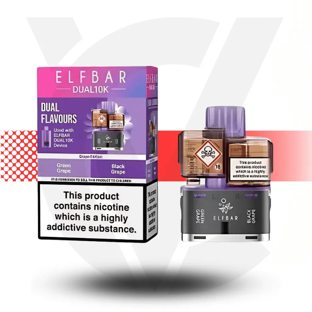 Elf Bar Dual 10K Refill Pack - Grape Edition | Cloud Vapez UK