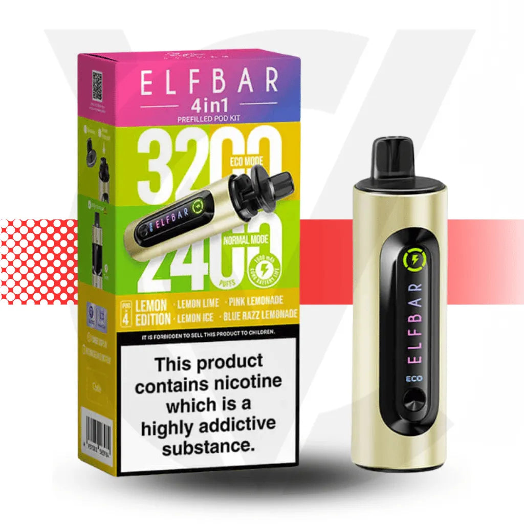Elf Bar 4 In 1 Prefilled Pod Kit - Lemon Edition | Cloud Vapez UK