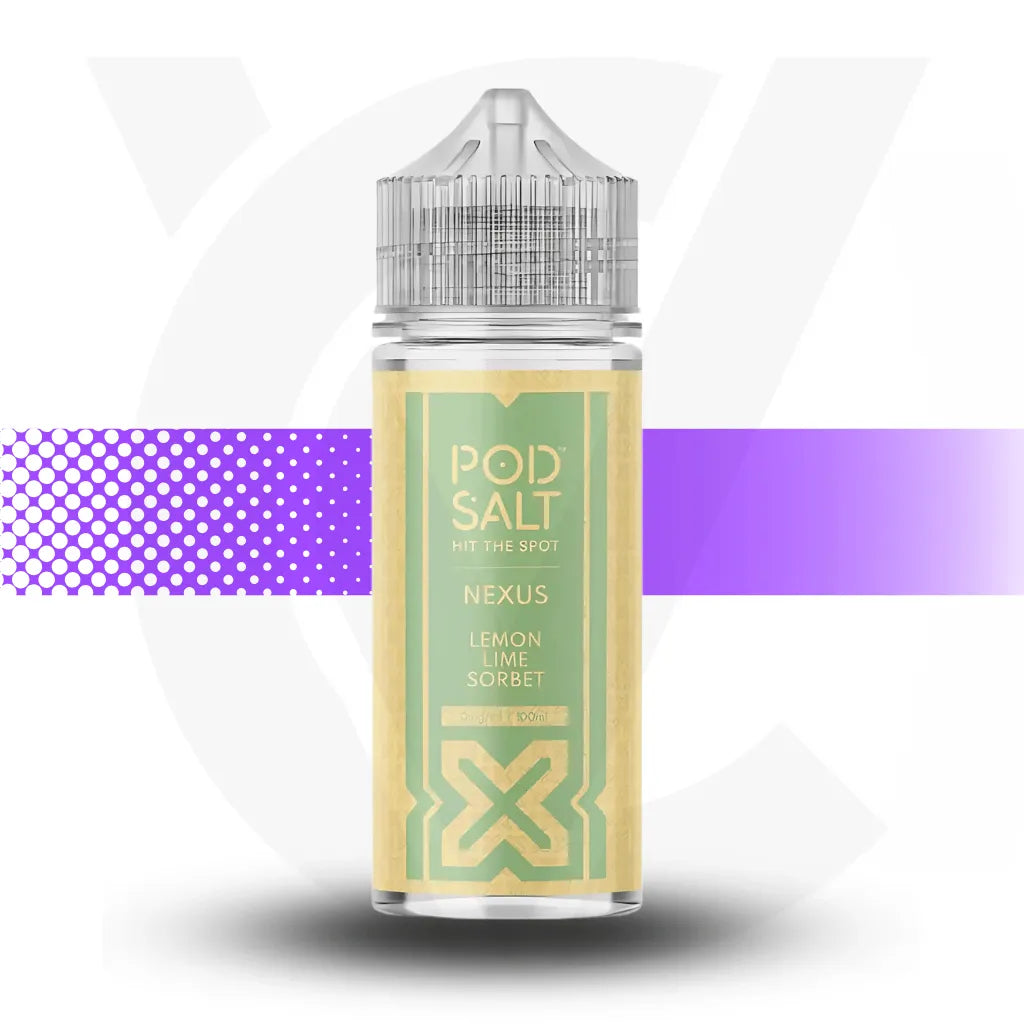 Pod Salt Nexus 100ml E-Liquid - Lemon Lime Sorbet | Cloud Vapez UK