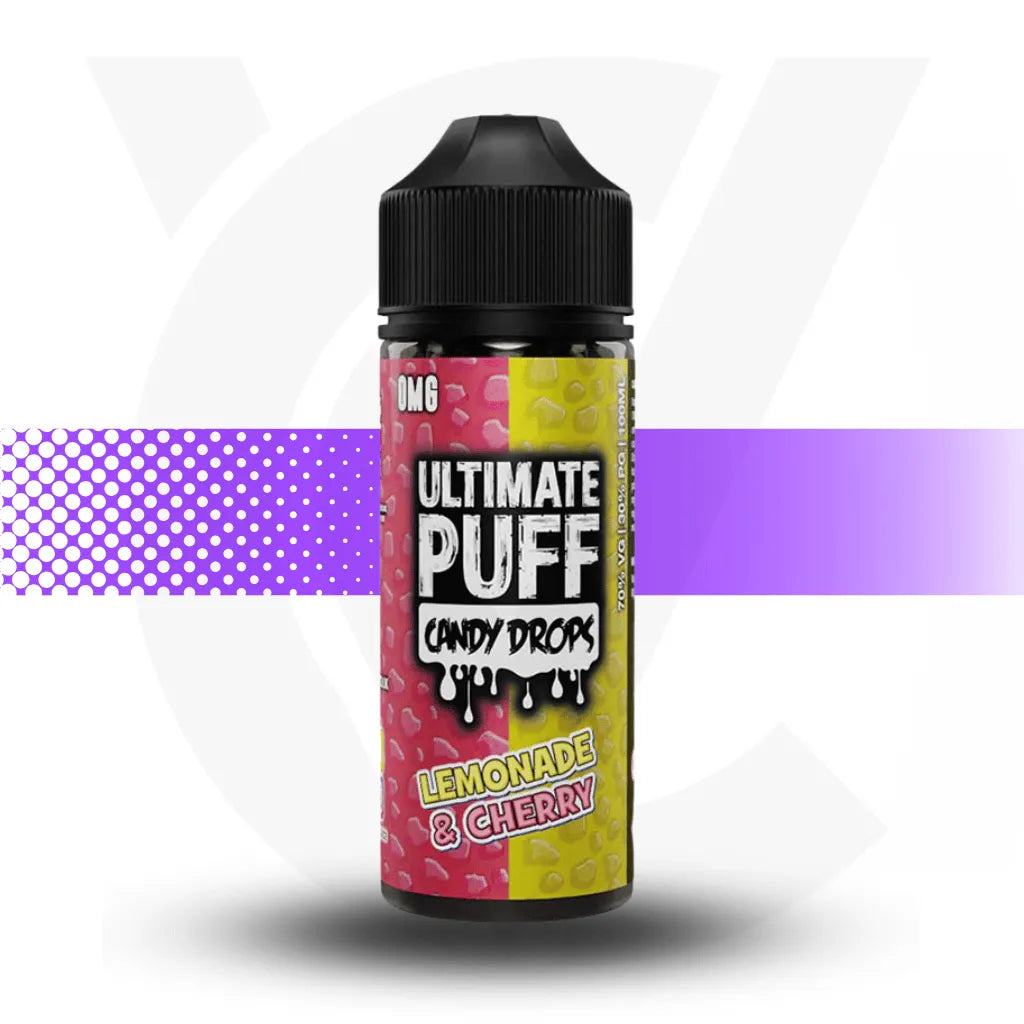 Ultimate Puff 100ml Short Fill - Lemonade & Cherry Candy Drops l Cloud Vapez UK