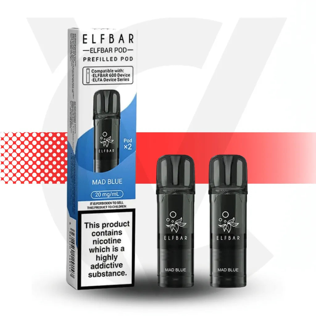 Elf Bar 600 Prefilled Pod - Mad Blue | Cloud Vapez UK