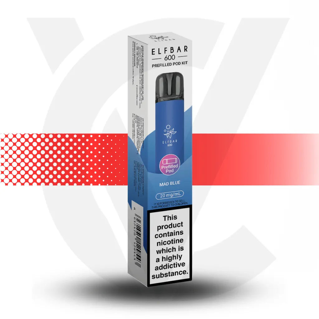 Elf Bar 600 Prefilled Pod Kit - Mad Blue | Cloud Vapez UK