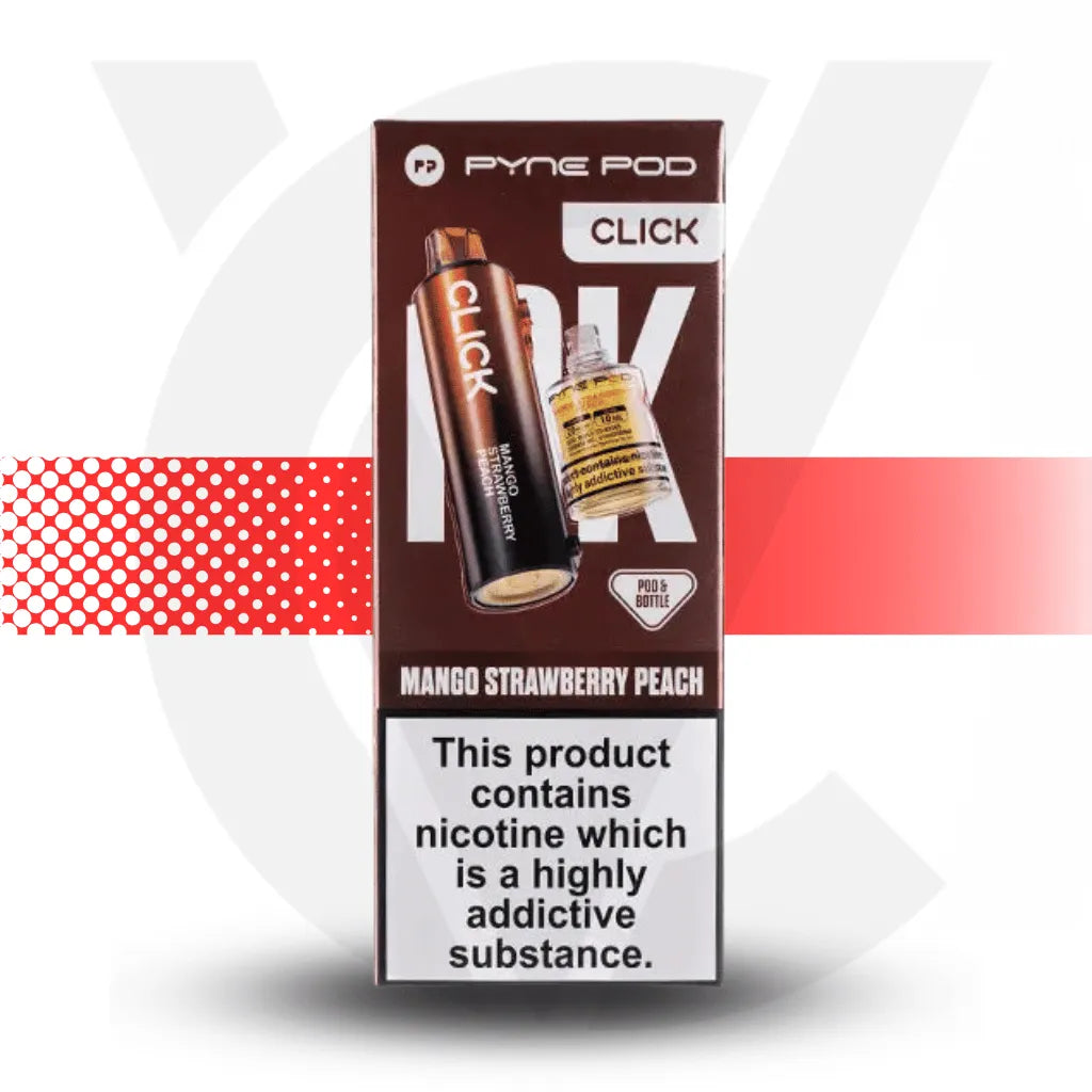 Pyne Pod Click 10K Prefilled Pod - Mango Strawberry Peach | Cloud Vapez UK